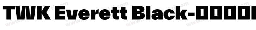 TWK Everett Black字体转换